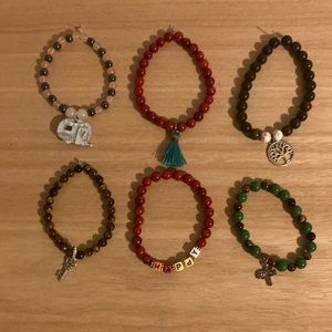 Real gemstone bracelets